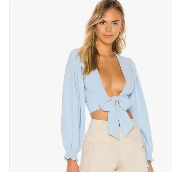 Tie Front Top - Picture 1 of 2